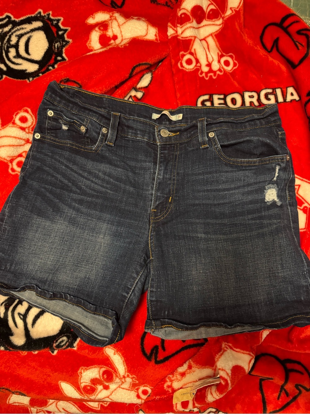 Dark Blue Denim Women's Casual Shorts